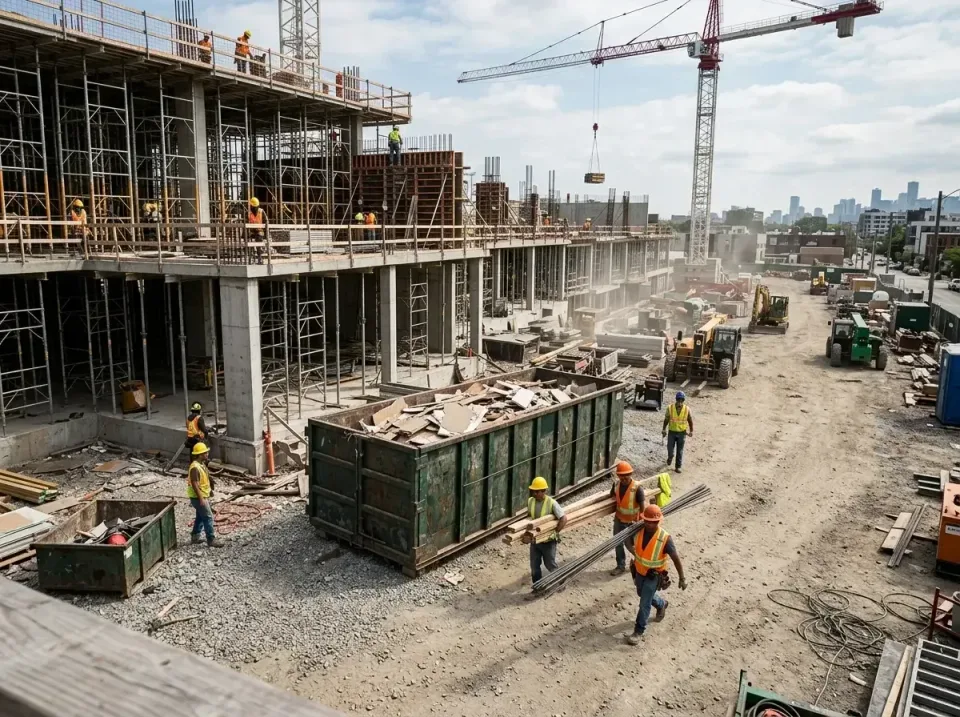 commercial-construction-site-w-002 — frequently asked questions, Low Cost Construction Dumpster Rental in Bloomington, MN